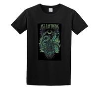 As I Lay Dying Cobra Rock Metal Unisex 100% Cotton Short-Sleeve T-Shirts Black XXL