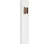 AS Mezuzot Modern Concrete Mezuzah Case with Scroll Easy Peel and Stick Mezuza White Wood Shin 5 Inches