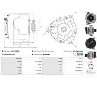 AS-PL Alternador Generador 120 A 12 V Para Mercedes-Benz Clase C