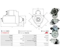 AS-PL Arrancador Starter 12 V 2.5 kW S6401S