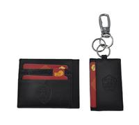 AS Roma 163446 Roma, 163446-Juego de Tarjetero y Llavero 100% Piel para Hombre, Negro, Standard