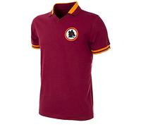 AS Roma, 1978-79 Retro Football Unisex - Adulto, Negro/Rojo, XXL