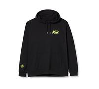 AS Roma Gil ASR - Sudadera con Capucha, Color Negro y Amarillo Fluorescente, Extragrande, Unisex, para Adultos, Negro y Amarillo Fluo, XL