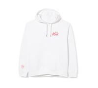 AS Roma Gil Sudadera ASR Capucha, Blanco y Rosa Fluo, Large Unisex-Adulto, Blanco y Rosa Fluorescente, L