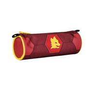 AS Roma Seven - Estuche Escolar del A.S. Roma, para el fútbol - Verso la Victoria, Color Amarillo y Rojo - Estuche Escolar para niño - Apertura con Cremallera - Bolso Escolar - Accesorios Mochila