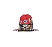 AS Roma Seven - Mochila - A.S. Roma - Roma X TOKIDOKI, amarillo y rojo - Mochila con cierre de cordón - Bolsa de deporte - Mochila deportiva para niño