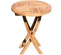 AS-S teca de madera mesa plegable redonda mesa 60cm mesa de jardín COAMO60
