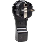 as - Schwabe 45039 - Enchufe plano con toma de tierra, negro, 230 V