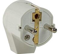as - Schwabe 45041 - Clavija de contacto de tierra en ángulo recto, blanca, 230 V