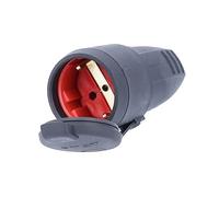 as - Schwabe 60415 60415-Conector de protección, IP44, Color Negro, 230 V, Gummikupplung