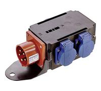 As - schwabe 60524 - Adaptador de enchufe mixo saar europa central y oriental, 16a, 3 tomas de contacto de protección 230 v