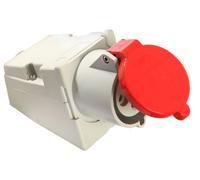 as - Schwabe 60579 Enchufe de pared CEE 400V / 32A / 4 polos, IP44 comercial, obra