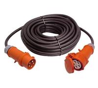 as - Schwabe 61028 Extensión CEE 25 metros H07RN-F 5G6, 400 voltios, 32 amperios, 5 polos, IP44 uso exterior