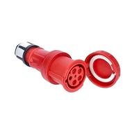 as - Schwabe 61428 - Acoplamiento CEE 400V/63A, rojo, con conexión de tornillo, 400 V