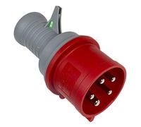 as - Schwabe 61478 - Clavija de prueba trifásica 400V/32A/5 polos, roja