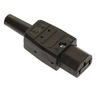 as - Schwabe 62081 - Toma de corriente termoplástica de 70°, negra, tipo C13 IEC, 230 V