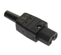 as - Schwabe 62082 - Toma de aparato termoplástico 120°, negro, tipo C15 aparato caliente, 230 V