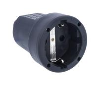 as - Schwabe 62225 62225-Acoplamiento de protección de Contacto (PVC, IP20), Color Negro, 230 V