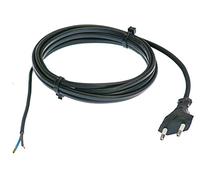 as - Schwabe 70652 Cable de conexión Euro, negro, 3m H03VVH2-F 2x0,75, 230 V, 3 m