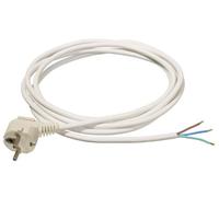 as - Schwabe 70833 Cable de conexión de PVC, blanco, 3m H05VV-F 3G1.0, 230 V