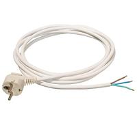as Schwabe 70838 - Cable de conexión H05VV-F 3G1,5 de 2 m, enchufe en ángulo de protección con cable, cable de conexión de 30 mm con puntas de cable, cable de alimentación 230 V, 10 A, IP20,