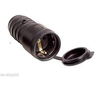 AS Schwabe Acopladora De Goma IP44 Negra 230V/16A 2,5mm² Schukokupplung