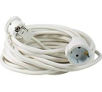 as - Schwabe alargador de Cables 10 m H05VV-F 3G1,5 con Enchufe Plano - Cable de extensión 230 V / 16 A / 3.500 W - Conector Plano - protección contra cuerpos extraños IP20 - Blanco, 51021