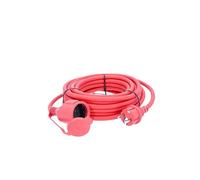 as - Schwabe alargador de Cables 10 m H07RN-F 3G1,5 - Cable de extensión 230 V / 16 A / 3.500 W - con Tapa de protección - Resistente al Polvo y a Las Salpicaduras IP44 - Rojo, 60271