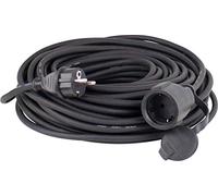 as - Schwabe alargador de Cables 10 m H07RN-F 3G2,5 - Cable de extensión 230 V / 16 A / 3.500 W - con Tapa de protección - Resistente al Polvo y a Las Salpicaduras IP44 - Negro, 60383