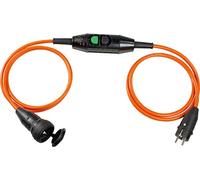 as - Schwabe alargador de Cables 2 x 1,5 m H07BQ-F 3G2,5 - con PRCD-K Interruptor de protección Personal intermedio 30 mA - 230V / 16A / 3.500W - Resistente al Polvo y a Las Salpicaduras IP44, 45401