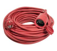AS Schwabe 60264 - Cable alargador de goma (25 m, H05RR-F 3G1.5, IP44 en exteriores), Rojo
