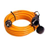 as - Schwabe alargador de Cables 25 m H07BQ-F 3G1,5 - Cable de extensión 230 V / 16 A / 3.500 W - con Tapa de protección - Resistente al Polvo y a Las Salpicaduras IP44 - Naranja, 59125