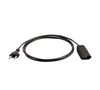 as - Schwabe alargador de Cables 3 m - Conector de Tipo C Euro - Cable de extensión 230 V / 2,5 A - protección contra cuerpos extraños IP20 - Cable de alimentación Europea Blanco, 50132
