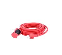 as - Schwabe alargador de Cables 40 m H07RN-F 3G1,5 - Cable de extensión 230 V / 16 A / 3.500 W - con Tapa de protección - Resistente al Polvo y a Las Salpicaduras IP44 - Rojo, 60374