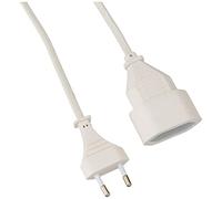 as - Schwabe alargador de Cables 5 m - Conector de Tipo C Euro - Cable de extensión 230 V / 2,5 A - protección contra cuerpos extraños IP20 - Cable de alimentación Europea Blanco, 50151