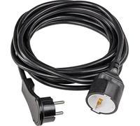 as - Schwabe alargador de Cables 5 m H05VV-F 3G1,5 con Enchufe Plano - Cable de extensión 230 V / 16 A / 3.500 W - Conector Plano - protección contra cuerpos extraños IP20 - Negro, 50522