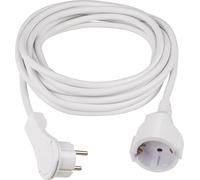 as - Schwabe alargador de Cables 5 m H05VV-F 3G1,5 con Enchufe Plano - Cable de extensión 230 V / 16 A / 3.500 W - Conector Plano - protección contra cuerpos extraños IP20 - Blanco, 50521