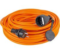 as - Schwabe alargador de Cables 5 m H07BQ-F 3G1,5 - Cable de extensión 230 V / 16 A / 3.500 W - con Tapa de protección - Resistente al Polvo y a Las Salpicaduras IP44 - Naranja, 59105