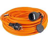 as - Schwabe alargador de Cables 50 m H07BQ-F 3G2,5 - Cable de extensión 230 V / 16 A / 3.500 W - con Tapa de protección - Resistente al Polvo y a Las Salpicaduras IP44 - Naranja, 59250