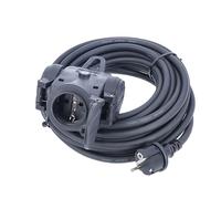 as - Schwabe alargador de Cables de 4,5 m H07RN-F 3G1,5 - Cable de extensión con 3 Tomas - 230 V/16 A - con Tapas Protectoras - Resistente al Polvo y a Las Salpicaduras IP44 - Amarillo, 60454