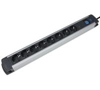 as-Schwabe ALUX 8-fach Steckdosenleiste 1,5 m schw NUEVO