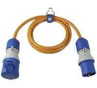 as - Schwabe Cable alargador de Camping 1,5 m - 230 V/16 A/3 Pines - Conector CEE con indicador de tensión - Acoplamiento CEE con Tapa abatible - Fabricado en Alemania - IP44 62430