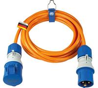 as - Schwabe Cable alargador de Camping 5 m - 230 V / 16 A / 3 Pines - Conector CEE con indicador de tensión - Acoplamiento CEE con Tapa abatible - Fabricado en Alemania - IP44 62431