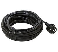 as - Schwabe - Cable calefactor EIS-Stop, 8 m con protección contra heladas incl. termostato, 230 V, 50/60 Hz con enchufe de seguridad, 15 W/m cable calefactor contra heladas, IP44, negro, 67011