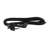 as - Schwabe - Cable de alimentación para pequeños aparatos de 5 m, cable de conexión, cable de alimentación, 230V/2,5A, enchufe angular tipo C7 DIN60320, cable de alimentación, IP20, negro, 70885