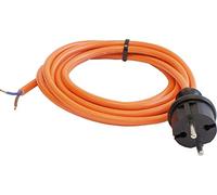 as - Schwabe Cable de conexión 3 m H05BQ-F 2x1,0-230 V 16 A - Enchufe Europeo Tipo CEE 7/17 sin Tierra - Extremo de Cable pelado de 30 mm - IP44 Resistente Polvo y Salpicaduras - Naranja, 70911