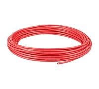 as - Schwabe Cable de conexión 5 m - Cable H07V-K 1,5 mm², Conductor de cobre fino trenzado con aislamiento de plástico - Para el cableado de enchufes y luces - Rojo I 30041