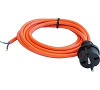 as Schwabe TechnikProdukte PUR Cable de conexión para obras de 5 m 230 V, 16 A con cubierta exterior de poliuretano H07BQ-F 2x1,5 - Un extremo con enchufe Schuko, un extremo pelado - IP44