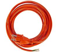 as - Schwabe Cable de conexión 5 m H07BQ-F 3G1,0-230 V 16 A - Enchufe de Contacto de protección - Extremo de Cable pelado de 30 mm - IP44 Resistente Polvo y Salpicaduras - Naranja, 70919
