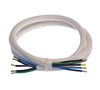 as - Schwabe Cable de conexión a la cocina - 3 m de cable con revestimiento de plástico de 50 mm en ambos extremos con casquillos - cable de 400 V, 16 A para uso en interiores - IP20 - Blanco I 70868